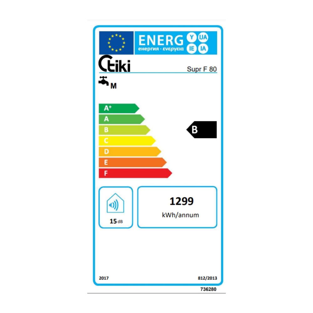 energetska učininkovitost bojlerja Tiki Supr ES 80
